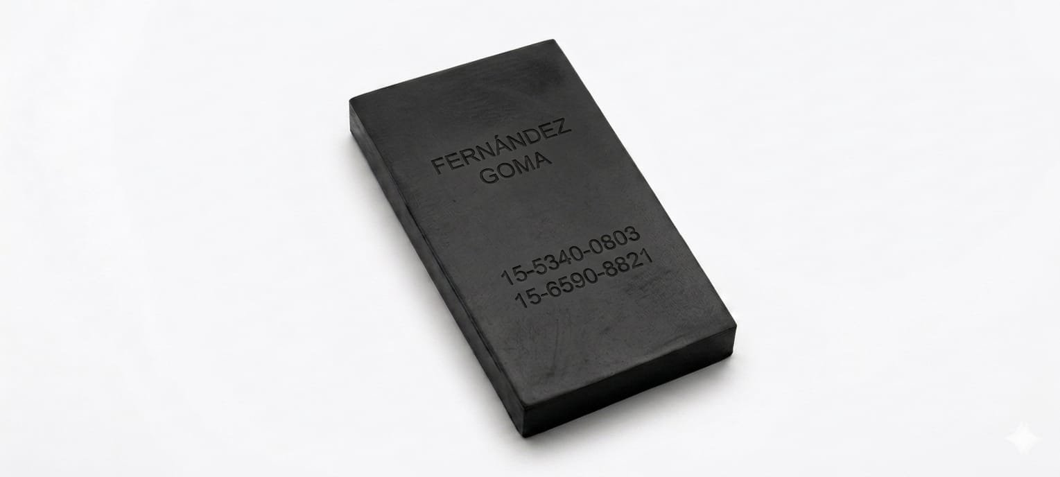 Pieza de goma fabricada por Fernandez Goma